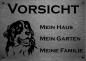 Preview: Edelstahl Warnschild Berner Sennenhund VORSICHT Mein Haus mein Garten meine Familie